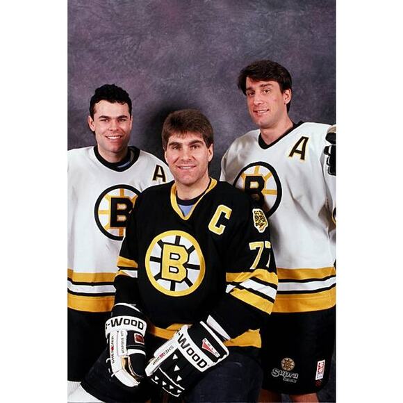 Boston Bruins 90s DeLONG windbreaker Pullover jacket 2XL blk gold NHL hockey vtg - Picture 3 of 6